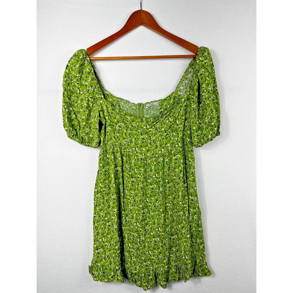 Reformation Bristol Mini Dress Size XL Samantha Green‎ Floral Babydoll - Picture 3 of 11